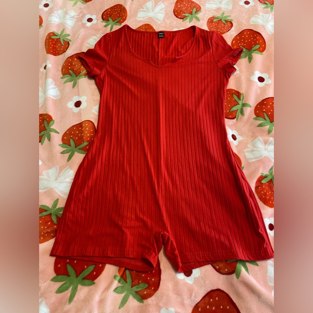 SHEIN Vibrant Red Romper